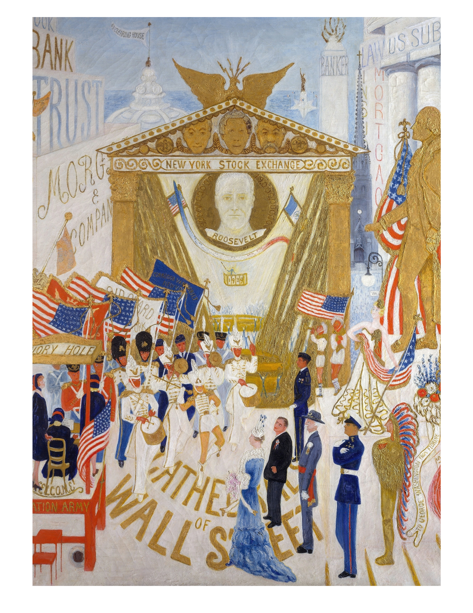 Florine Stettheimer, The Cathedrals of Wall Street, 1939